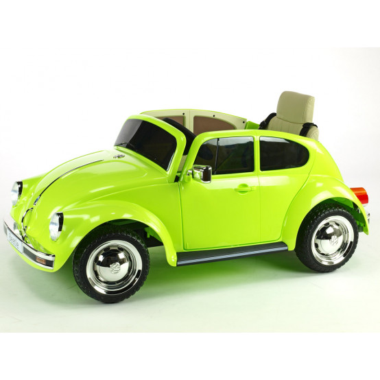 VW Beetle Oldtimer s 2.4G dálkovým ovládáním, čalouněnou sedačkou + EVA kola, ZELENÝ